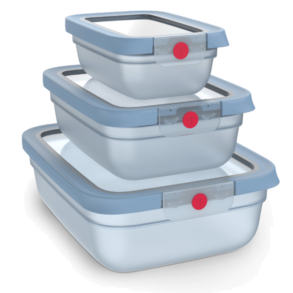 CAIXA HERMÉTICA VIDRO TEFAL 0,5L + 1,2L + 2,3L – N1230210