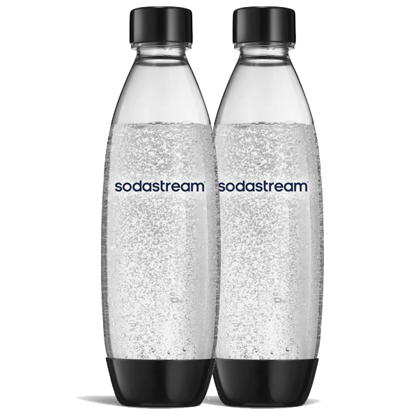 GARRAFA SODASTREAM – FUSE PLASTIC 1L PRETA (2 UNI)